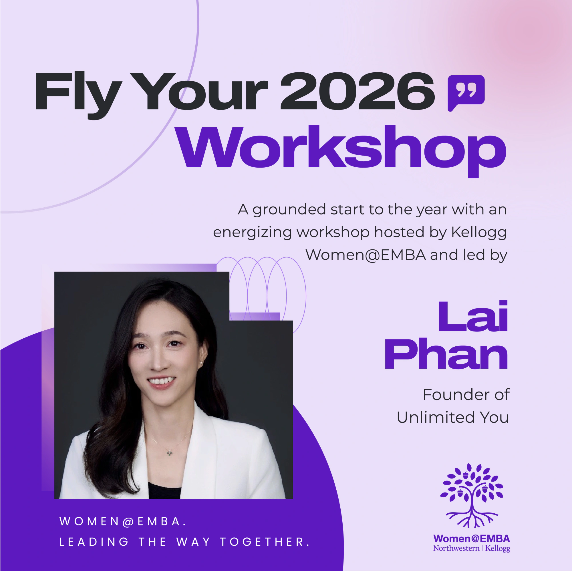 Fly Your 2026 workshop hosted by Women@EMBA, led by Lai Phan, Founder of Unlimited You